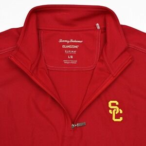 Tommy Bahama Island Zone USC Trojans Pullover 1/4 Zip Mens Large Casual Fight On